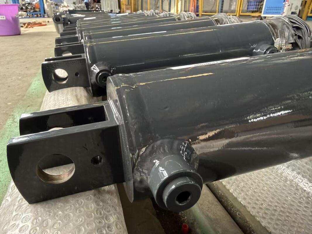 Double Acting Hydraulic Cylinder With Hard Chrome Plated Steel Rods Rod Eyes On Both Ends