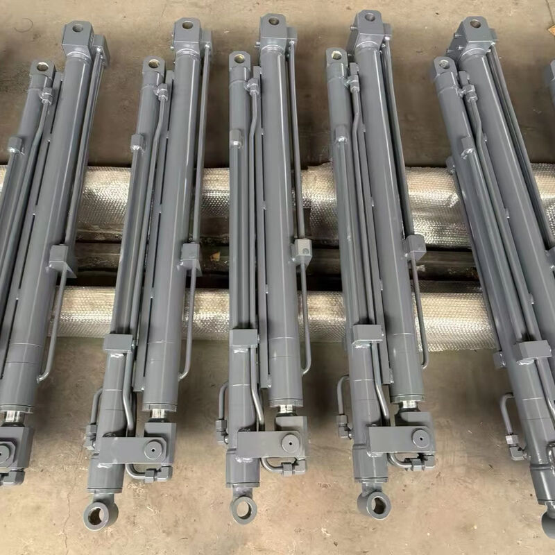 Dual Stage Telescopic Custom Hydraulic Cylinder With Hard Chrome Plated Surface ODM OEM